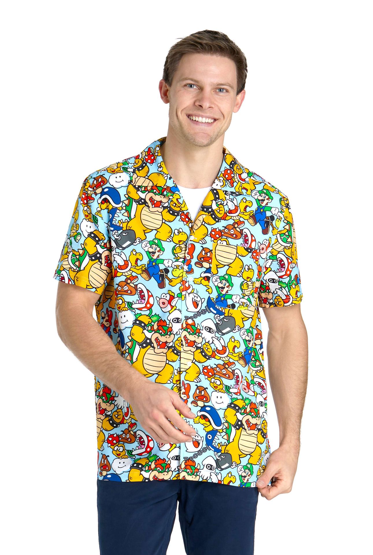 Opposuits Men's Hawaiians Shirt Bowsers Kingdom