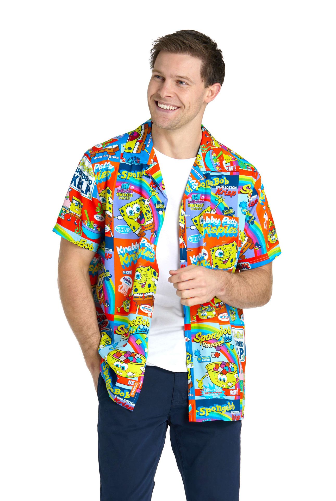 Opposuits Men's Hawaiians Shirt Spongebob™ Breakfast