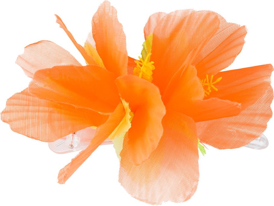 Oranje bloem haarclip