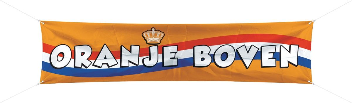 Oranje boven koningsdag spandoek 180cm