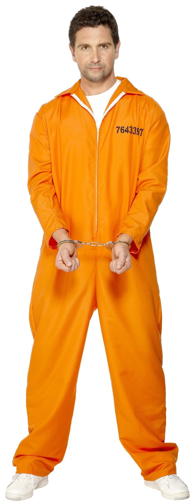 Oranje gevangenis kostuum man