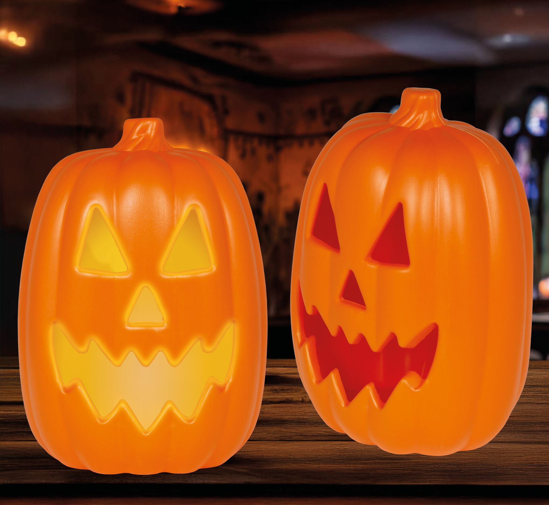 Oranje Halloween Pompoen met Licht en Geluid