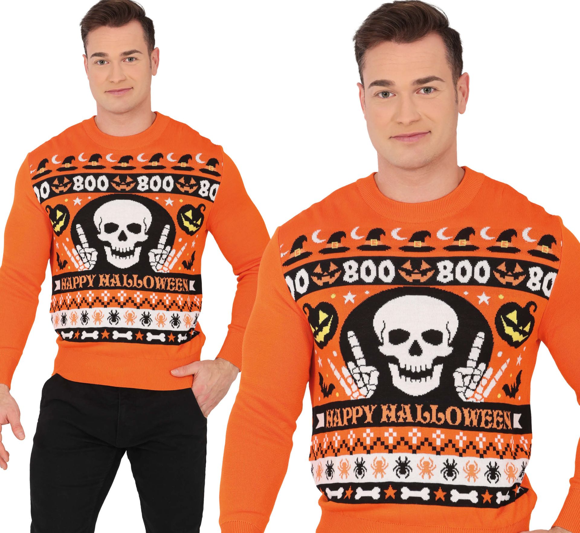 Oranje Halloween Pullover Trui