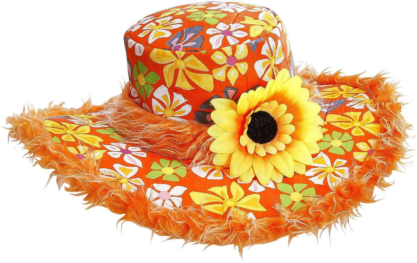 Oranje hippie hoed