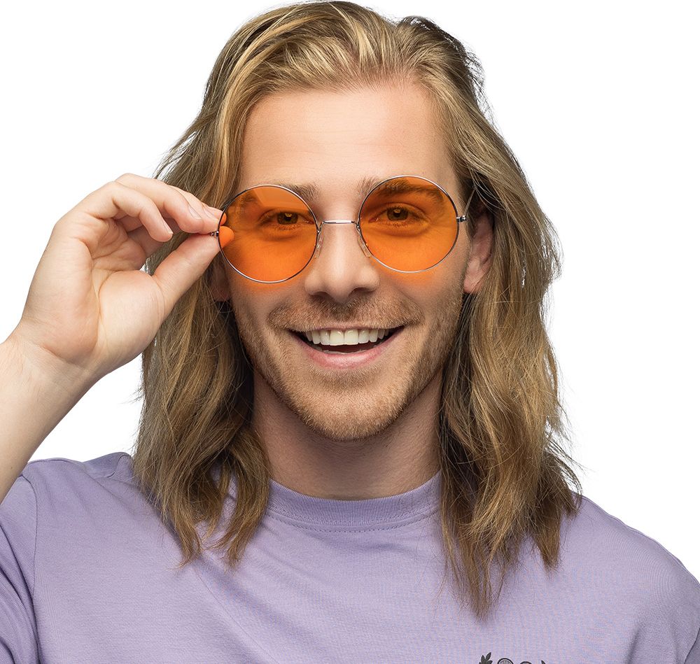 Oranje Hippie Ronde Zonnebril