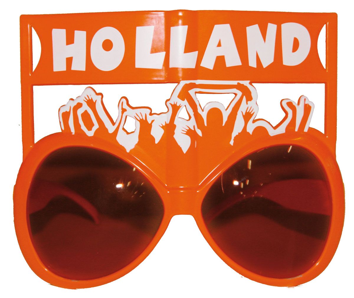 Oranje Holland spandoek bril