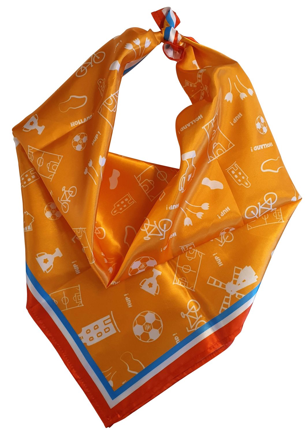 Oranje koningsdag sjaal zakdoek 70cm