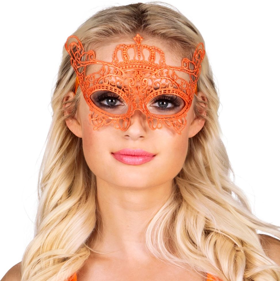 Oranje kroon oogmasker
