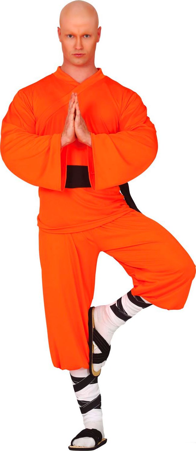 Oranje kung fu outfit mannen