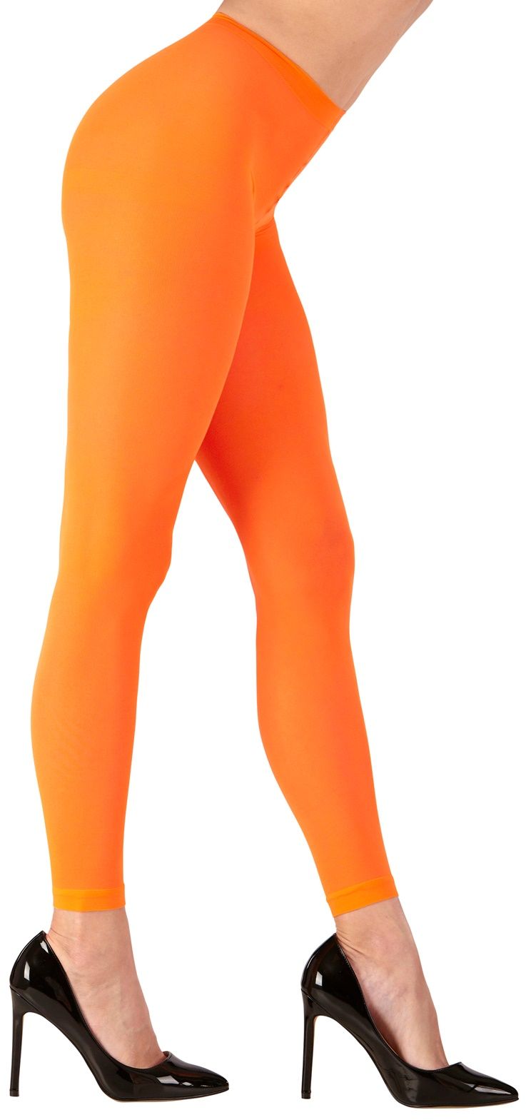 Oranje neon legging One-size-volwassenen