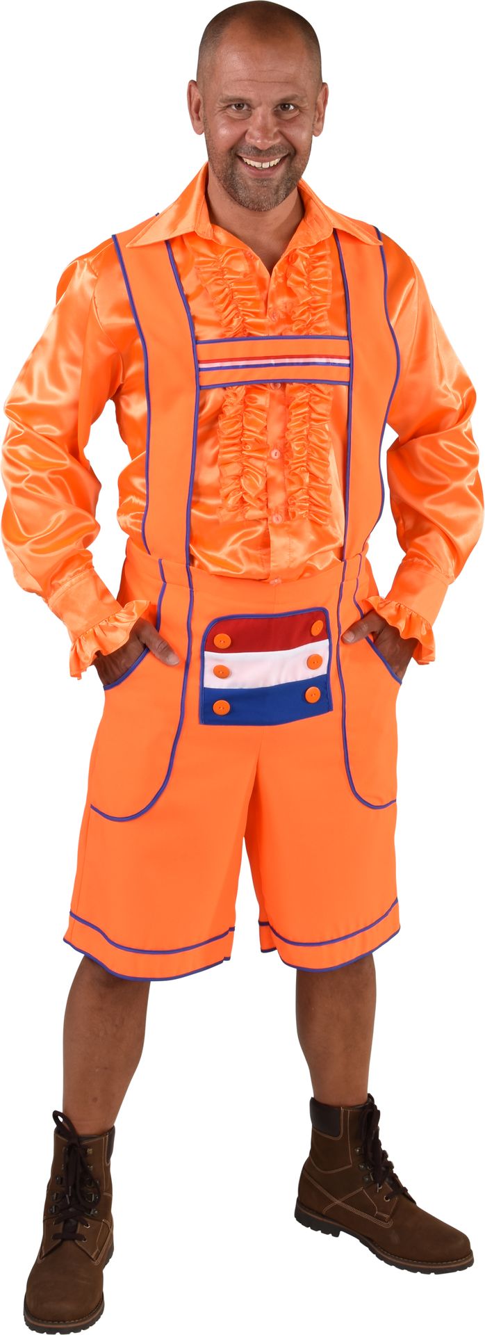 Oranje oktoberfest broek mannen