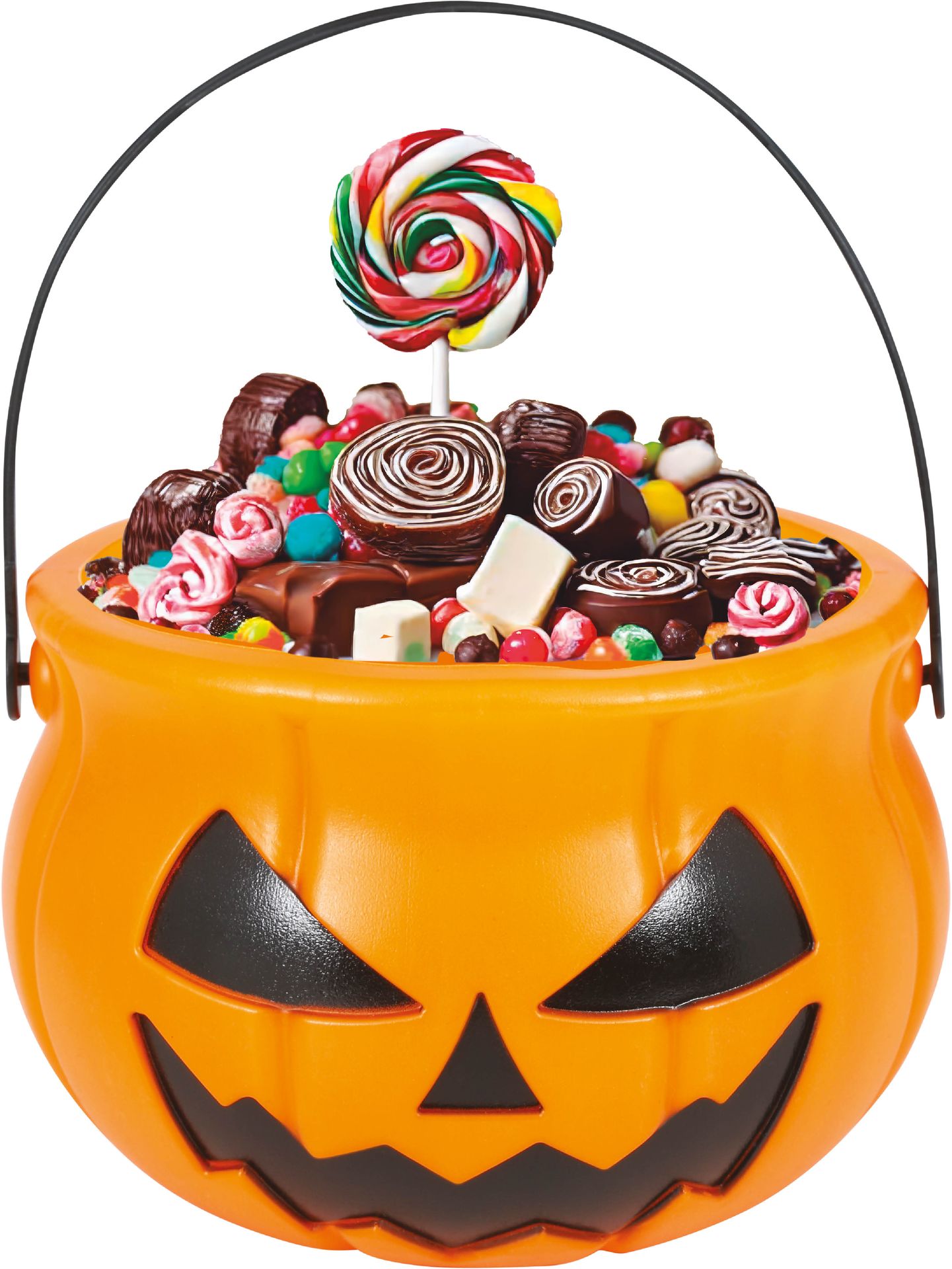 Oranje Pompoen Halloween Snoepemmer