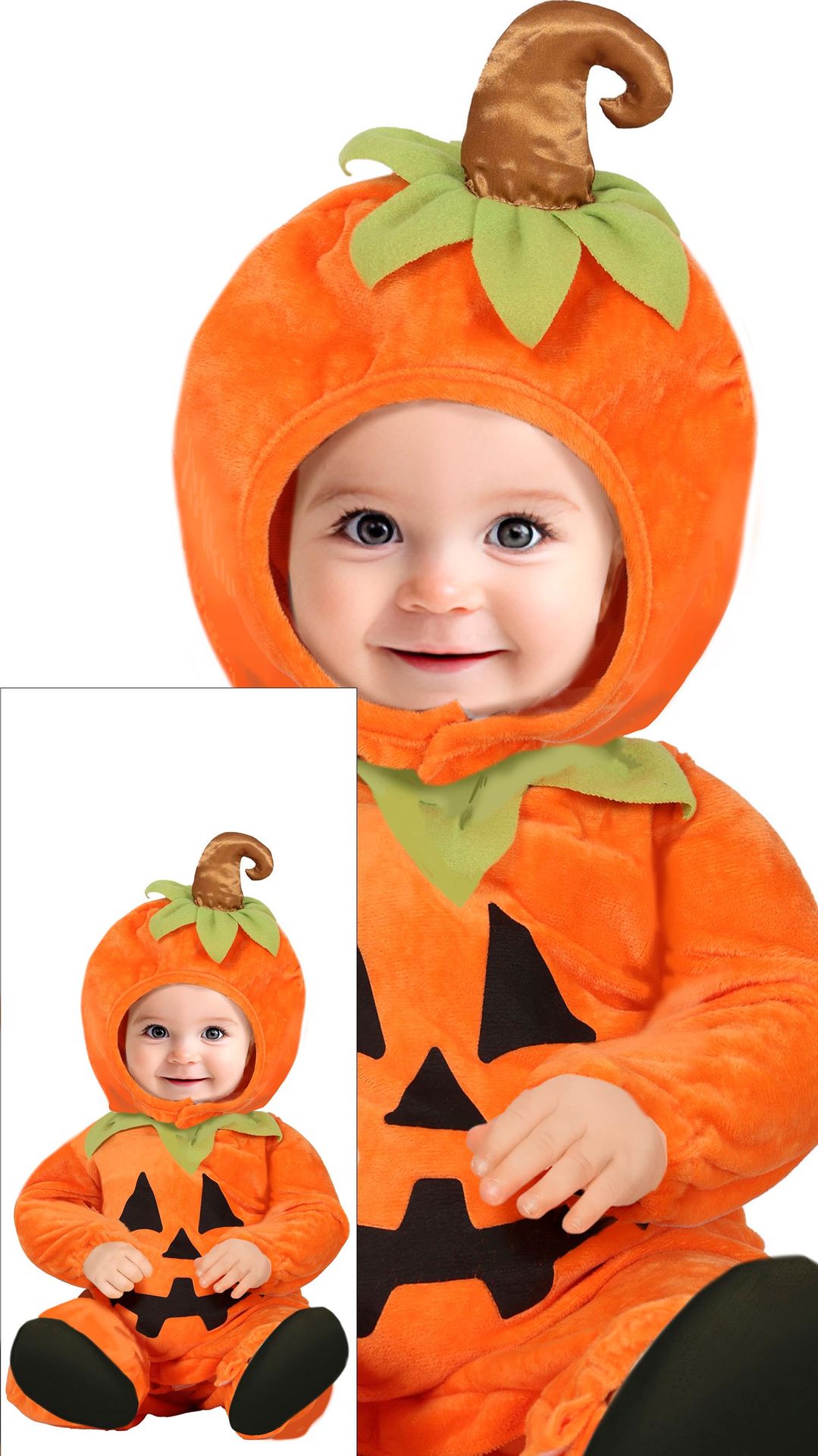 Oranje pompoen kostuum halloween baby