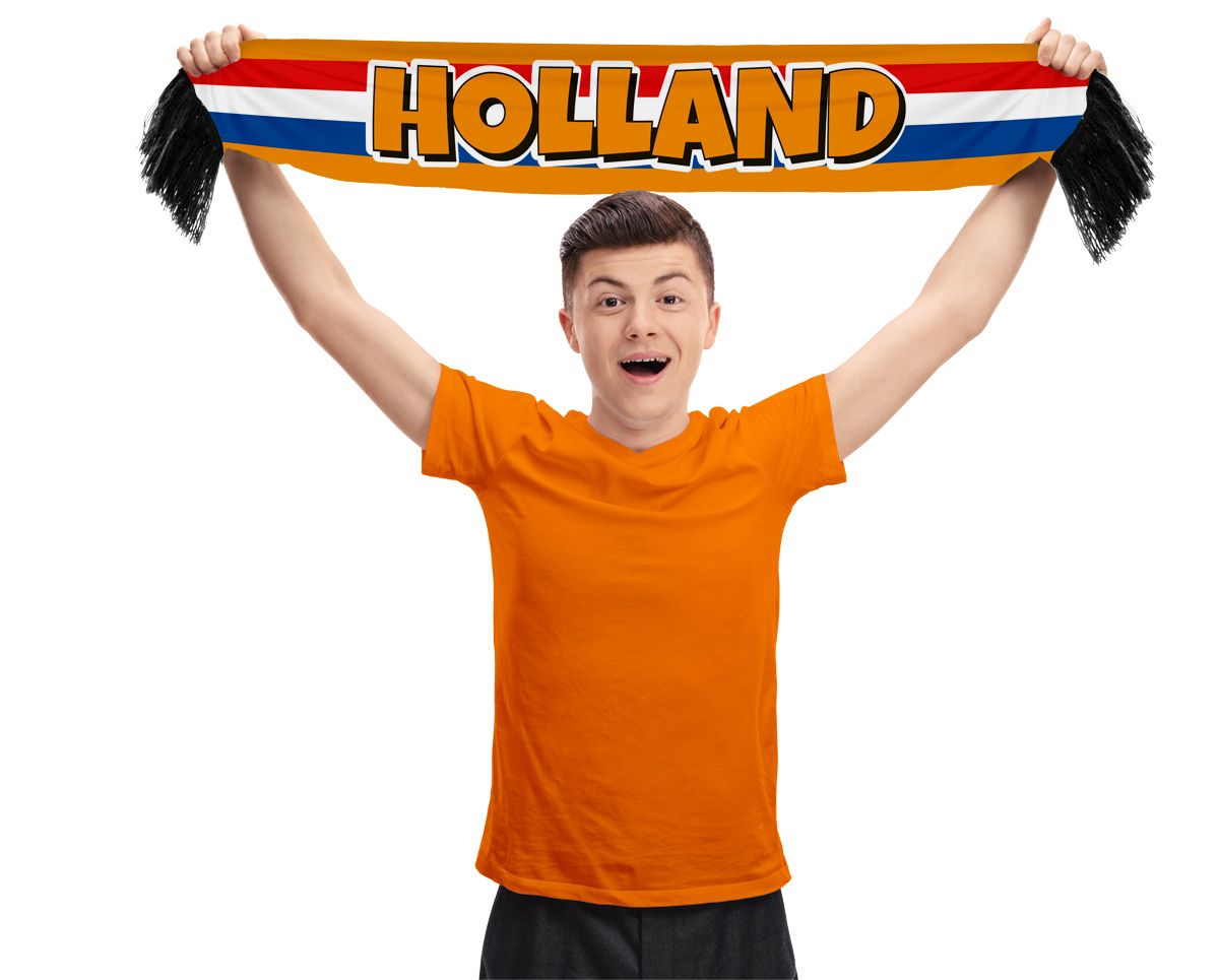 Oranje supporter sjaal 120cm