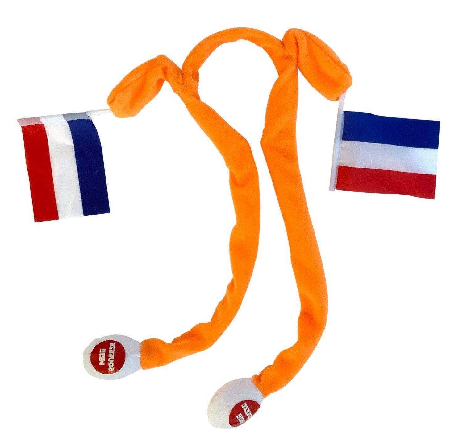 Oranje supporter zwaaiende vlaggen haarband