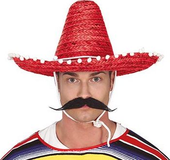 Originele Mexicaanse sombrero rood