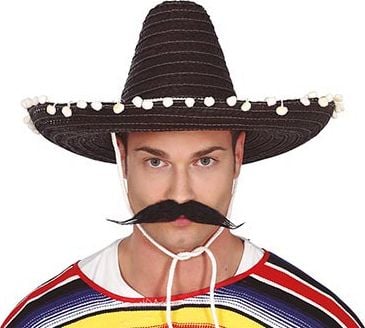 Originele Mexicaanse sombrero zwart