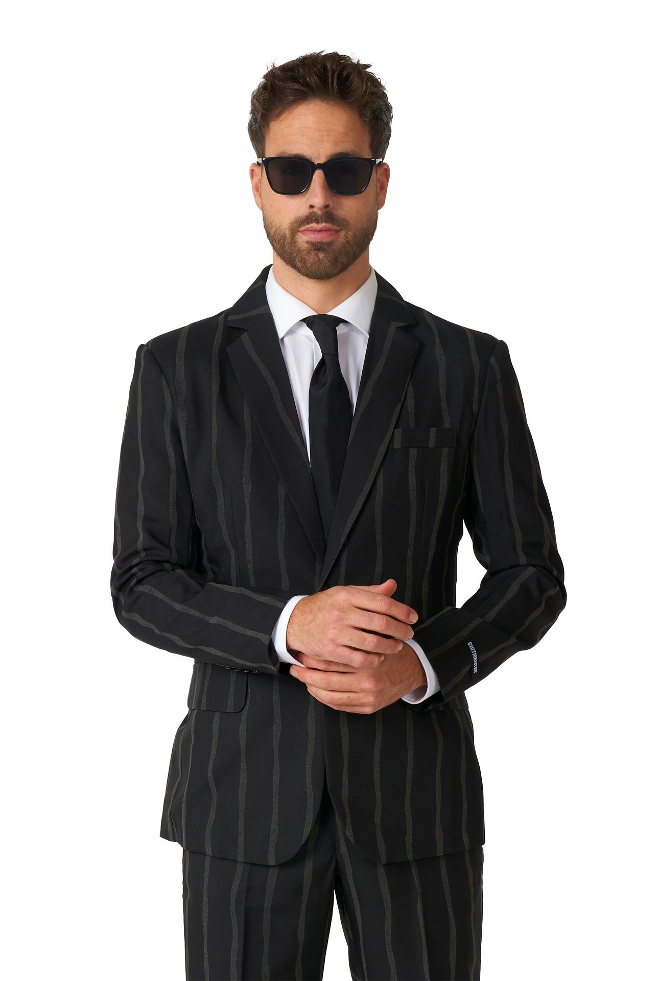 Oversized Pinstripe Black heren