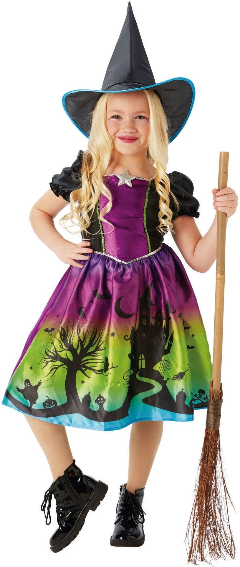 Paars Groene Heks Outfit Meisjes