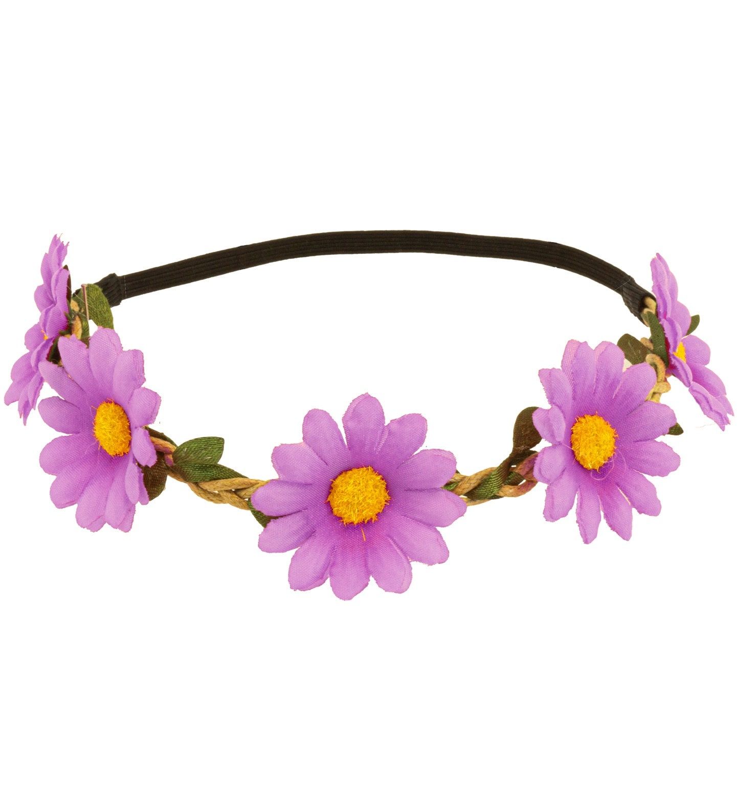Paarse Flower Power Hoofdband