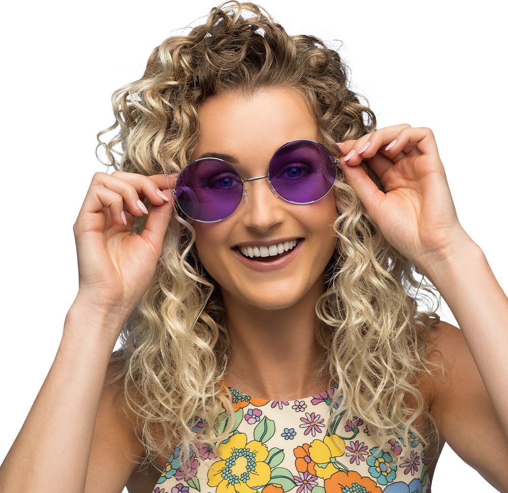 Paarse Hippie Ronde Zonnebril