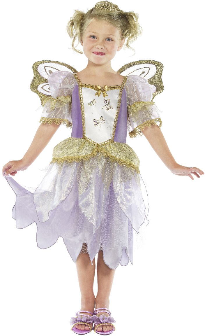 Paarse meisjes feeën outfit