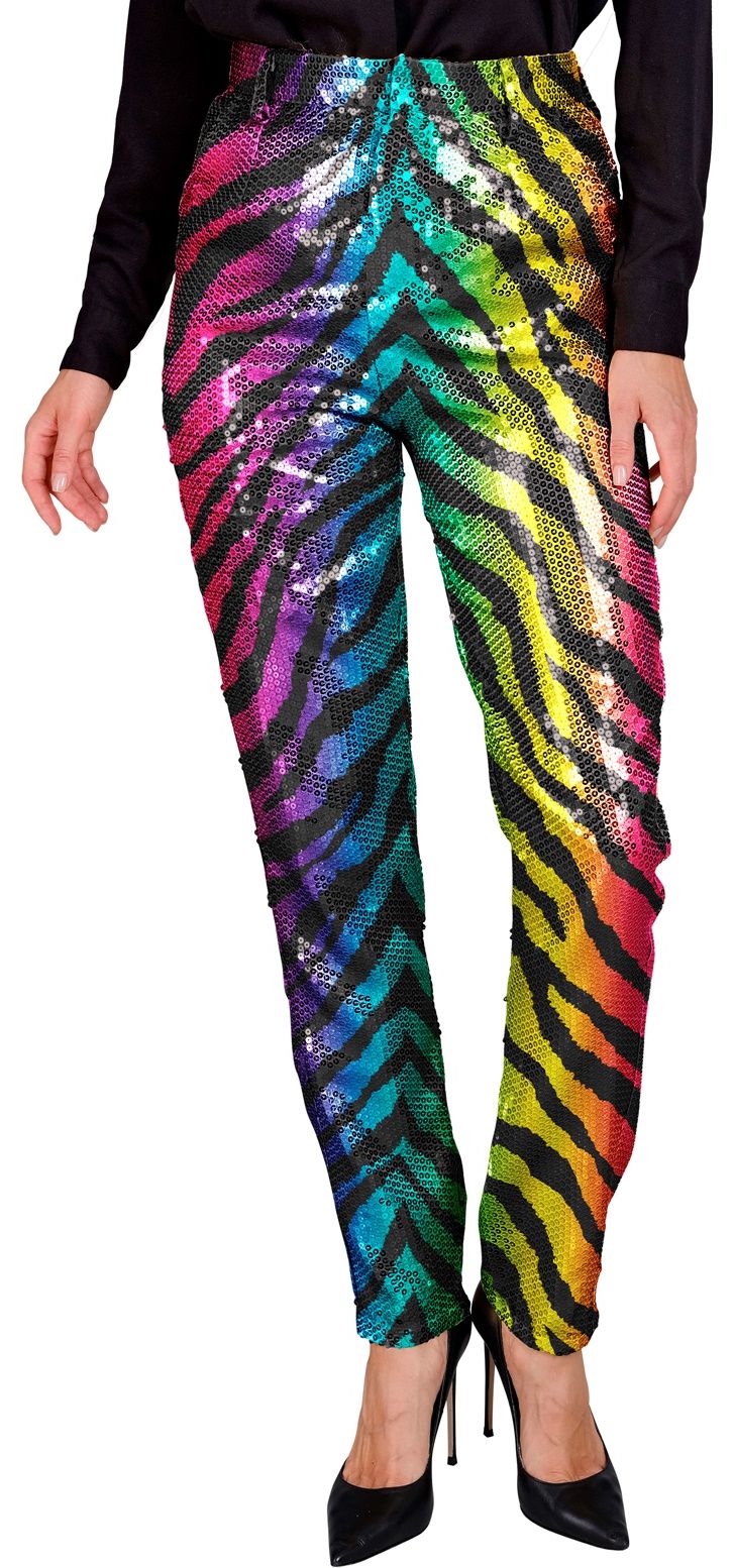 Pailletten broek regenboog pailletten vrouwen