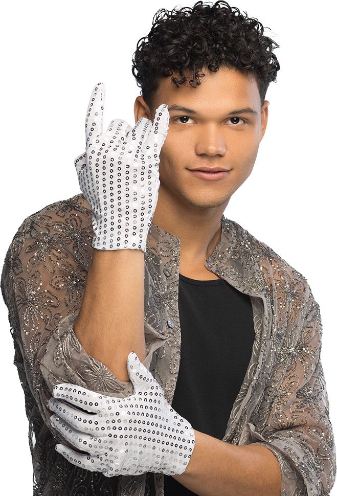 Pailletten handschoenen kort