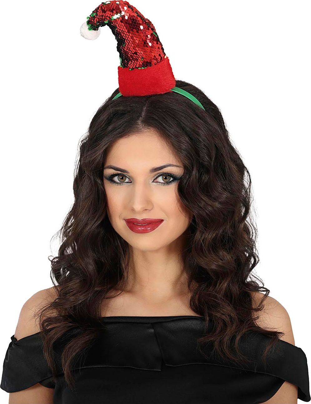 Pailletten kerst hoofdband kerstmuts