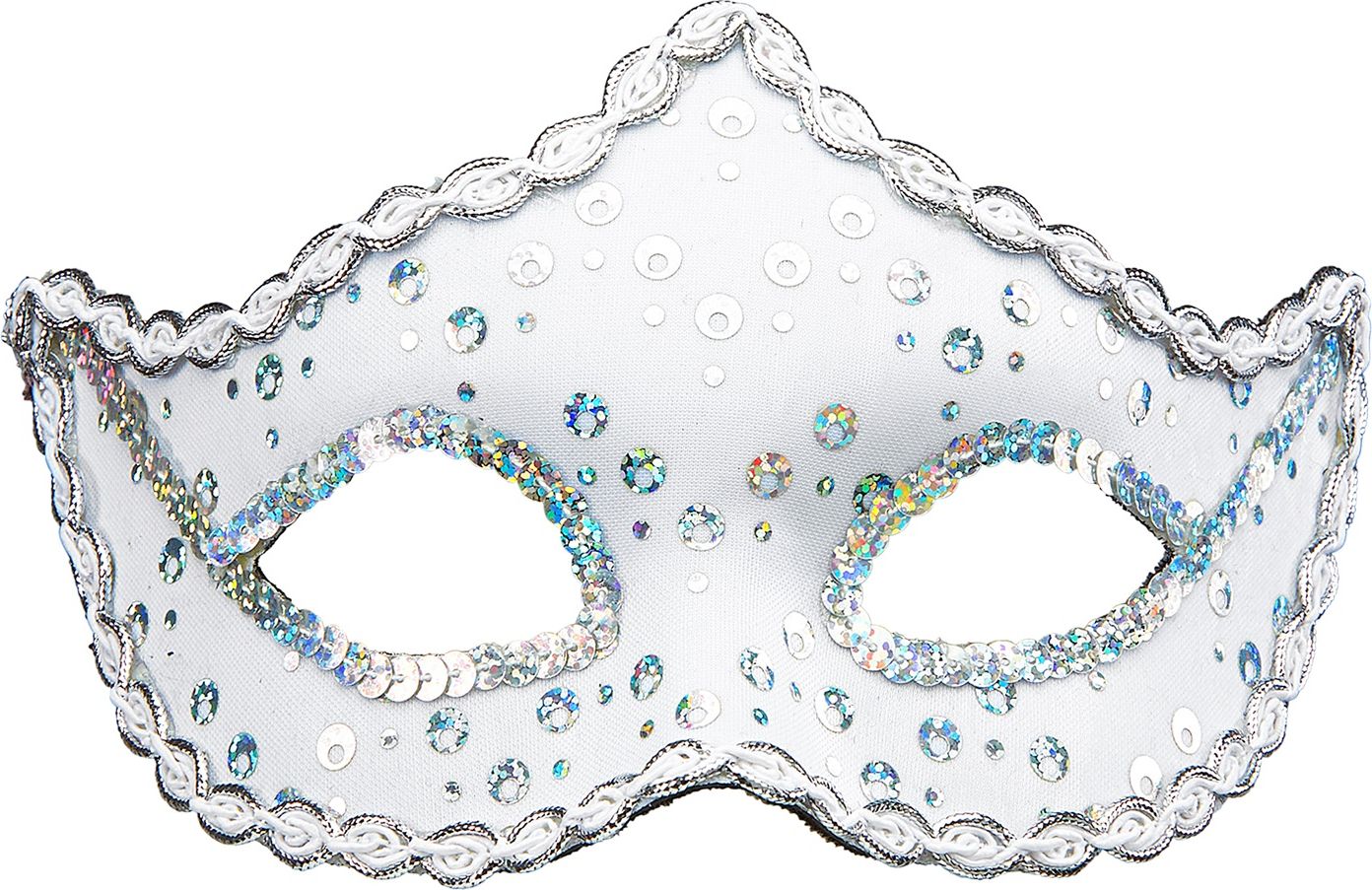 Pailletten Rialto oogmasker wit