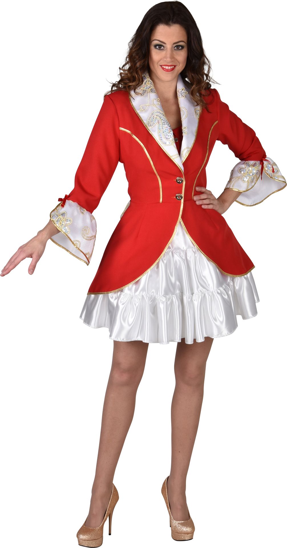 Pailletten slipjas vrouwen rood