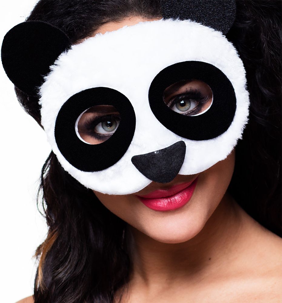 Panda halfmasker pluche
