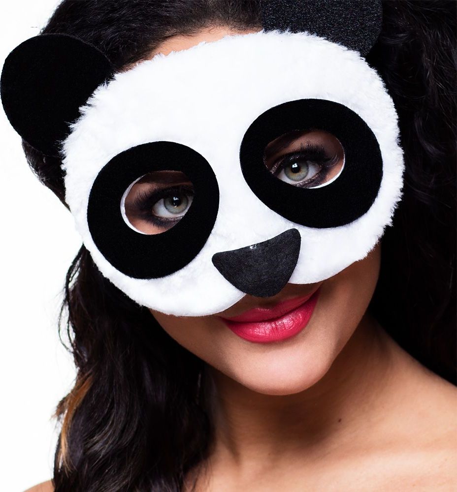 Panda halfmasker pluche