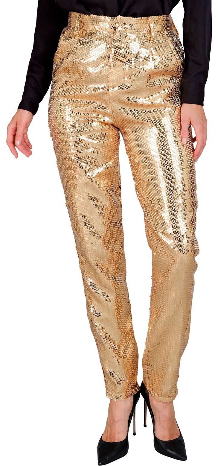 Pantalon gouden pailletten vrouwen