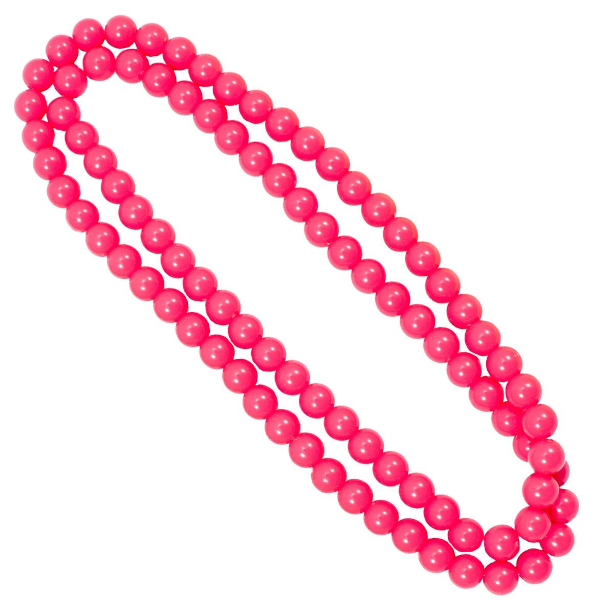 Parelketting neon roze 100cm