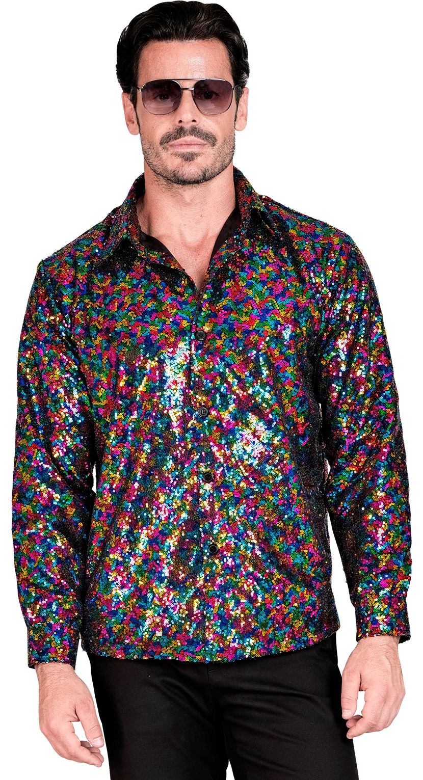 Party blouse regenboog pailletten