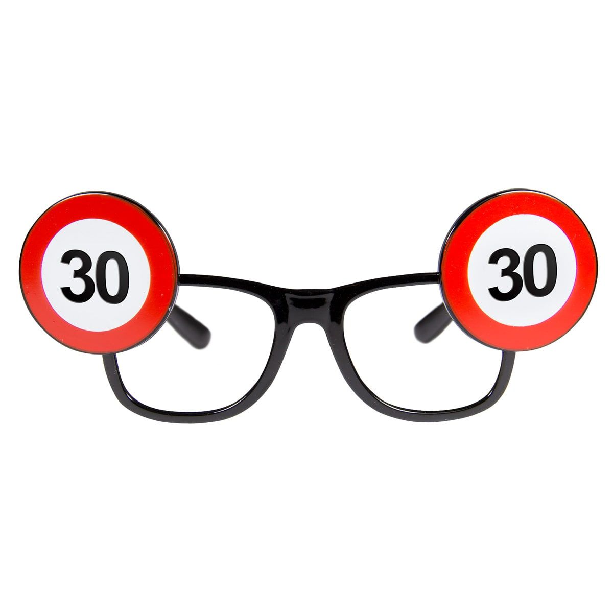 Party bril 30 jaar verkeersbord