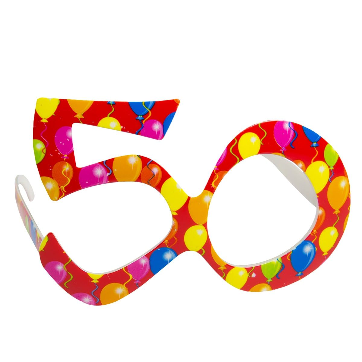Party bril 50 jaar ballonnen rood