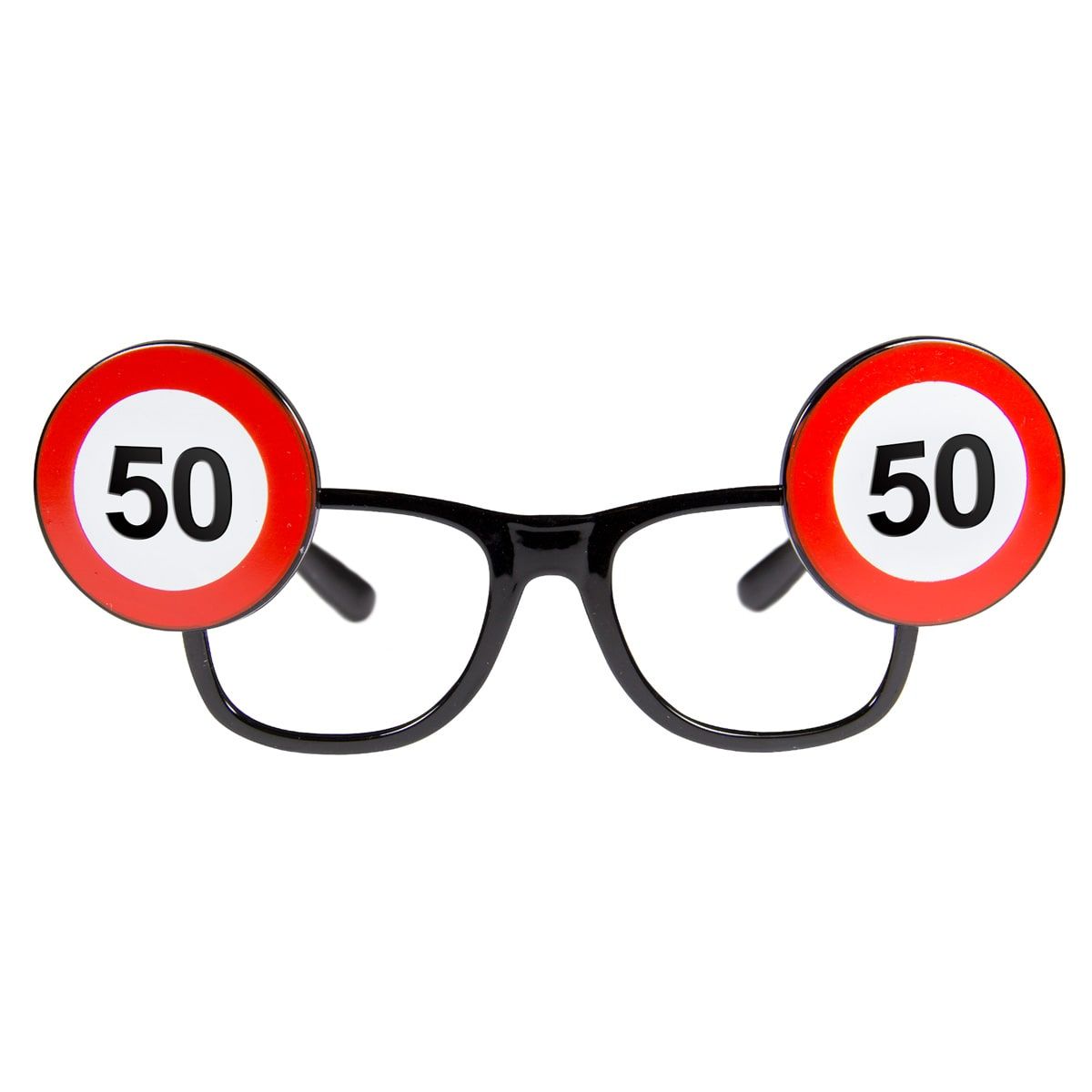 Party bril 50 jaar verkeersbord