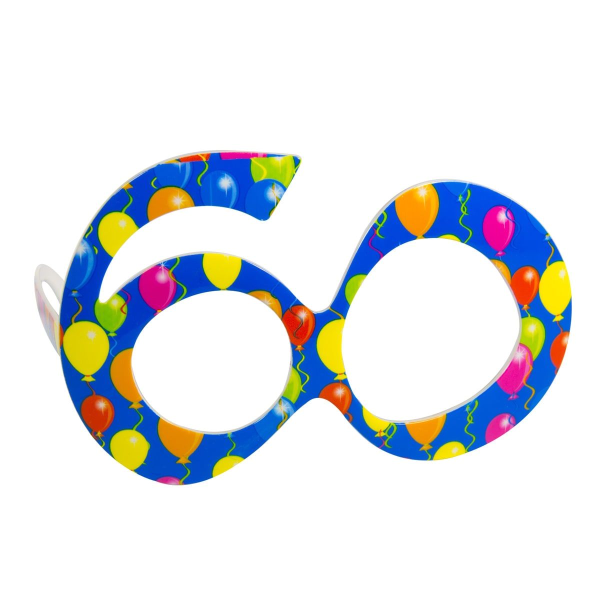 Party bril 60 jaar ballonnen blauw
