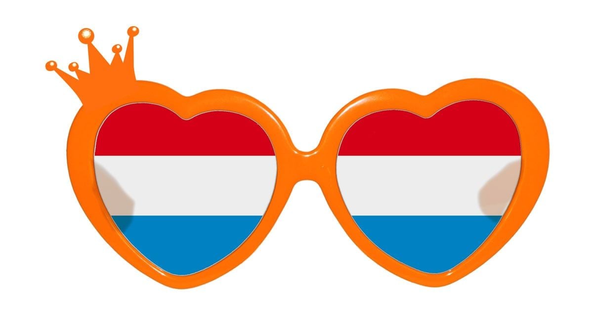Party bril koningsdag oranje