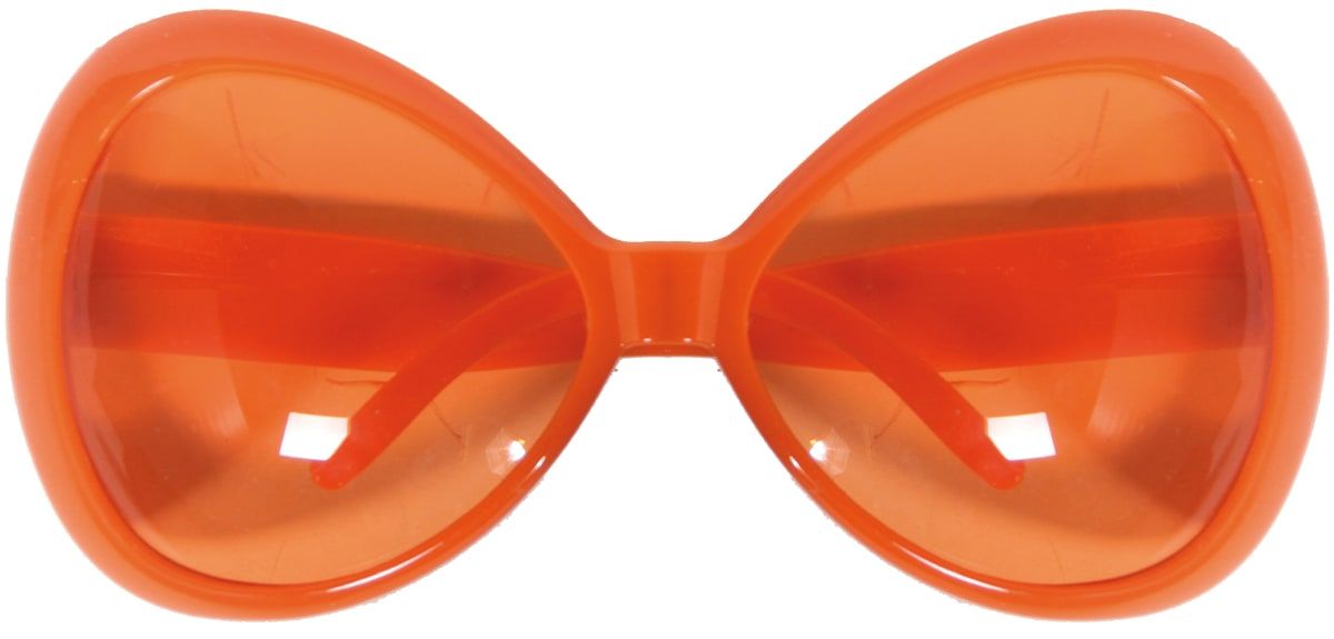 Party bril oversized retro oranje
