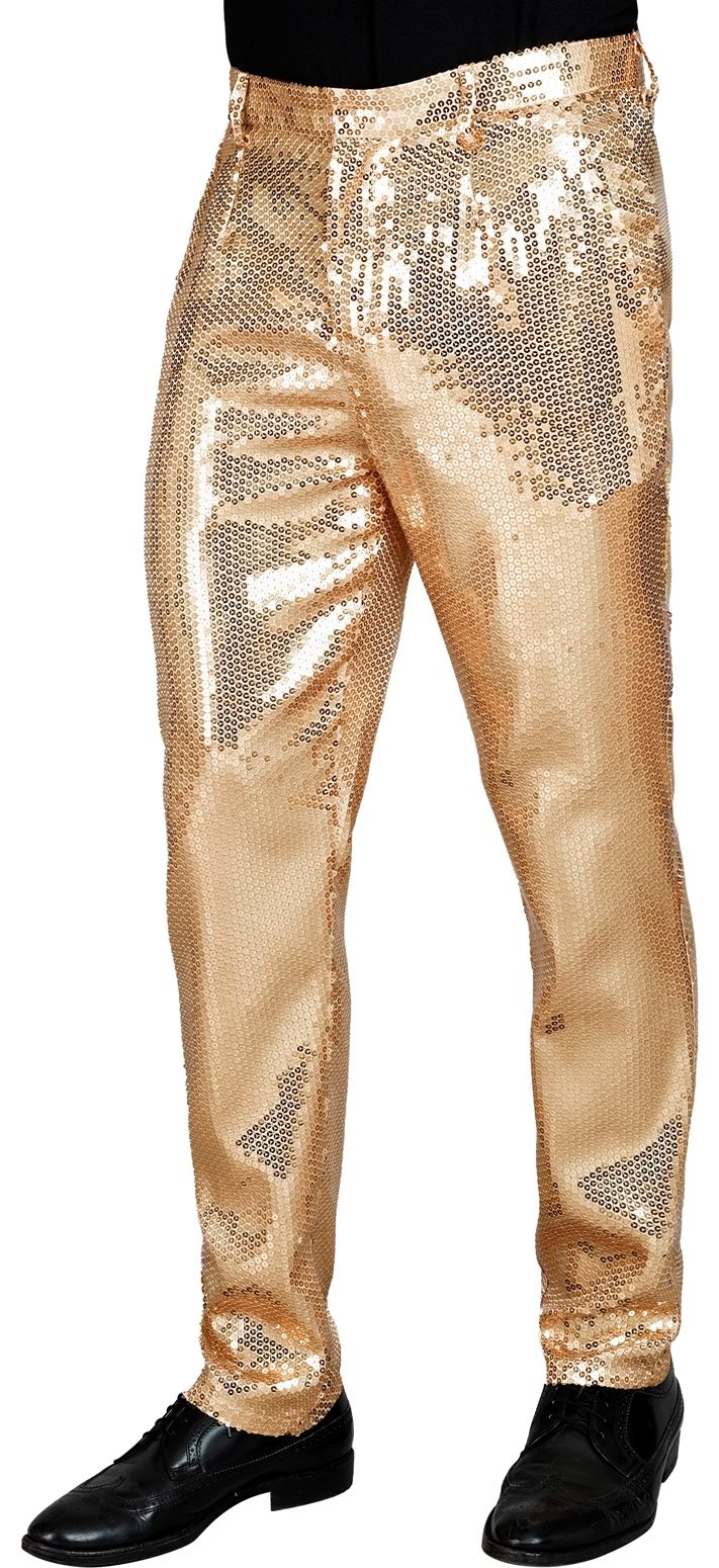 Party broek gouden pailletten mannen