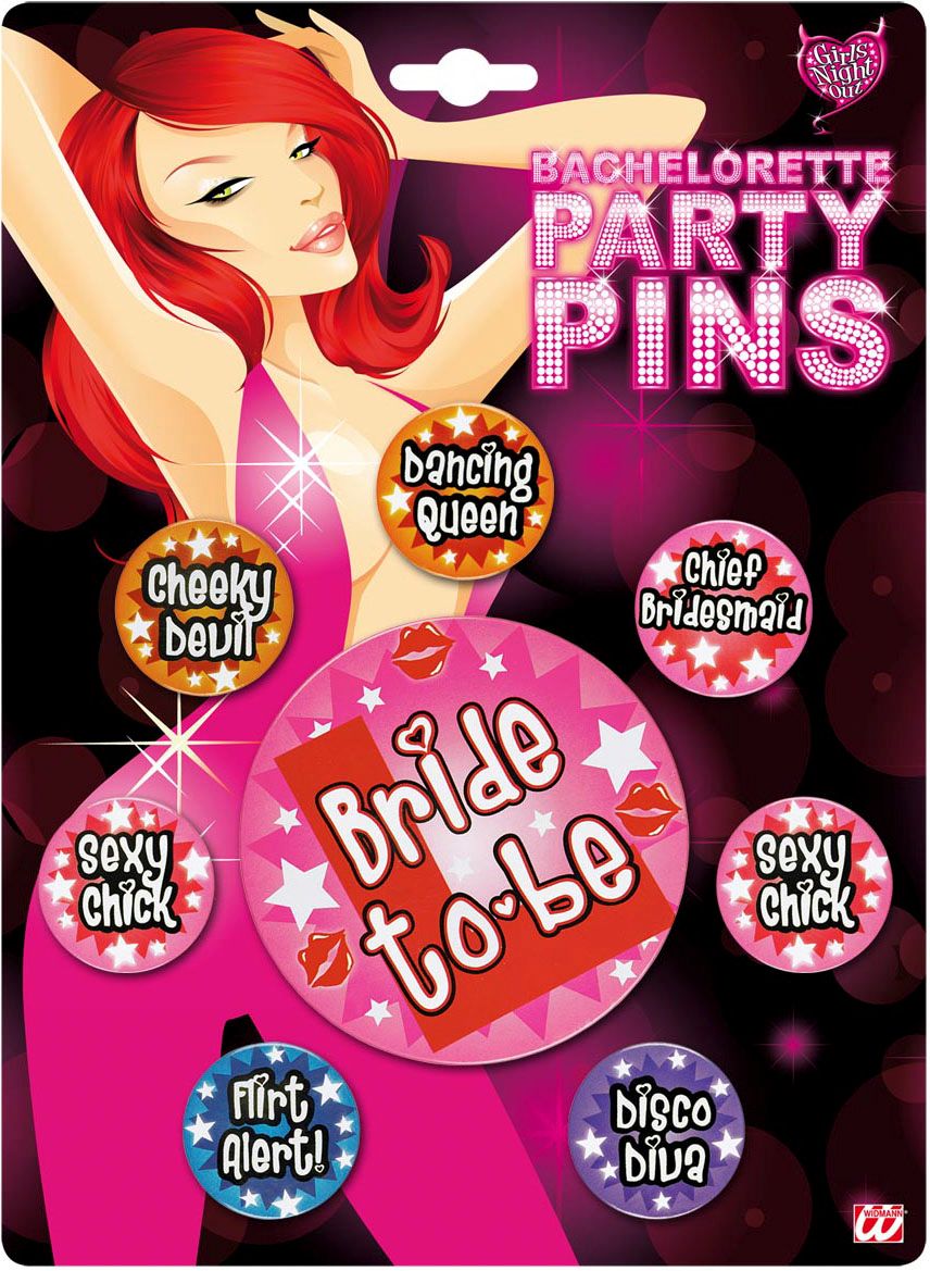 Party buttons 8 stuks