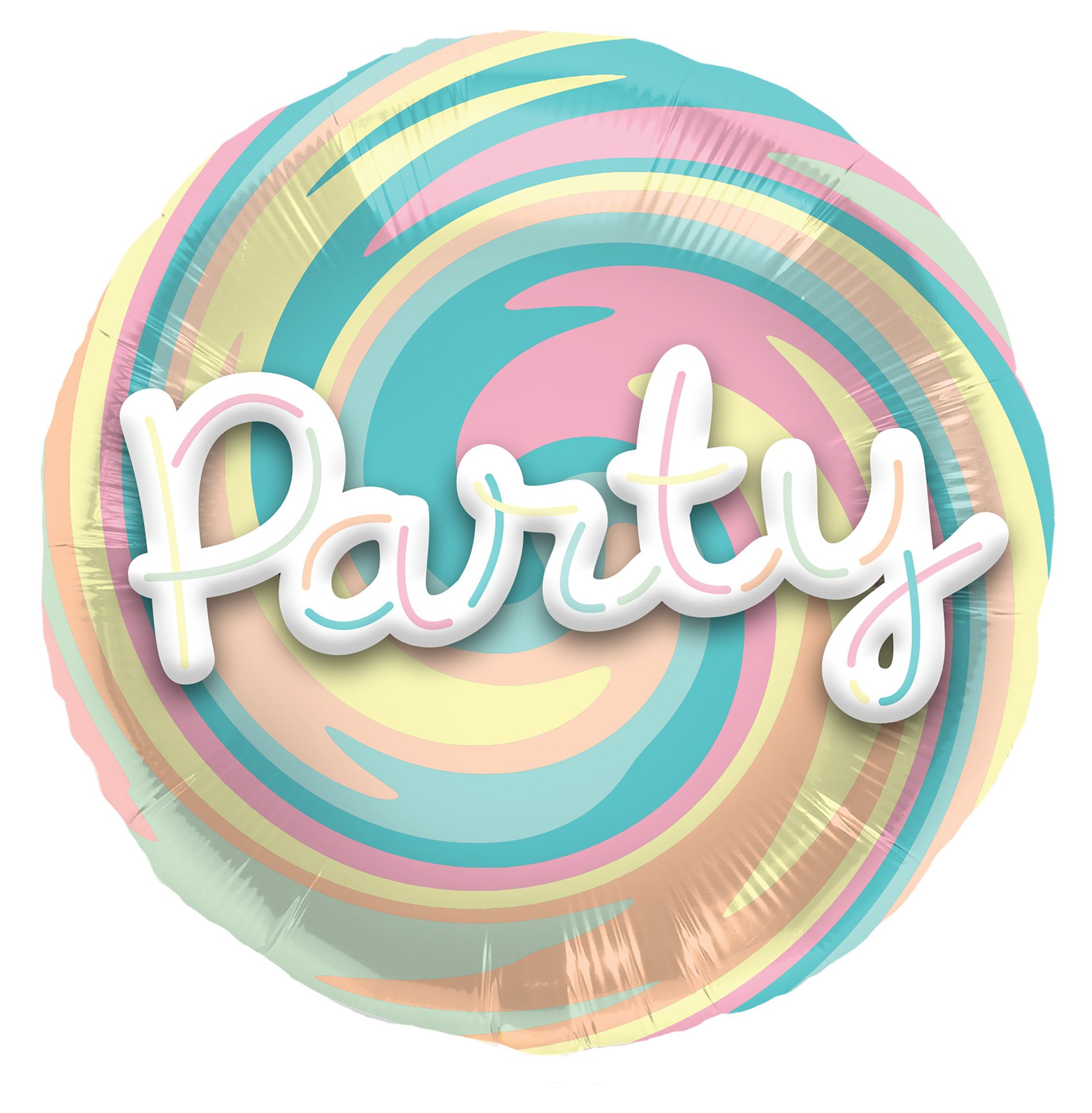 Pastel 3D party folieballon