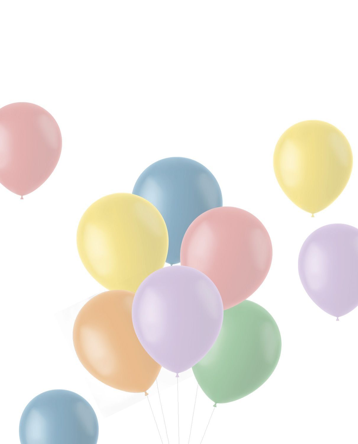 Pastelkleurige ballonnen 10st