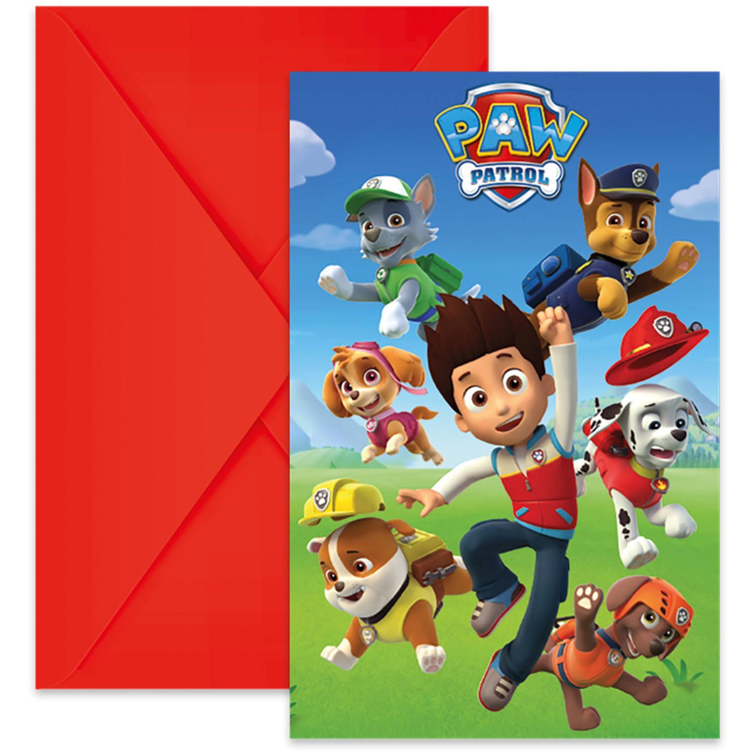 Paw Patrol uitnodigingskaarten