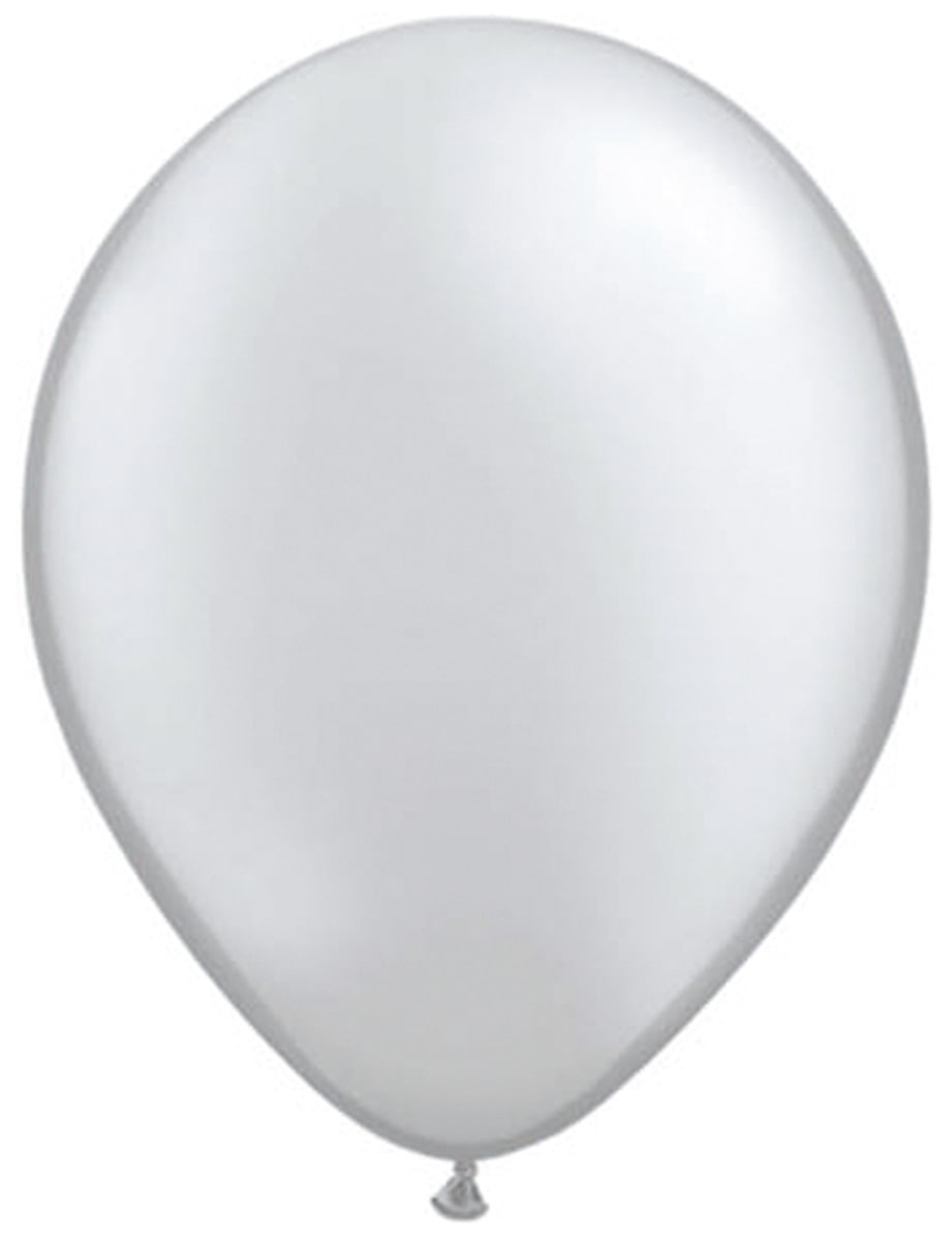 Pearl metallic silver ballonnen 100 stuks 28cm