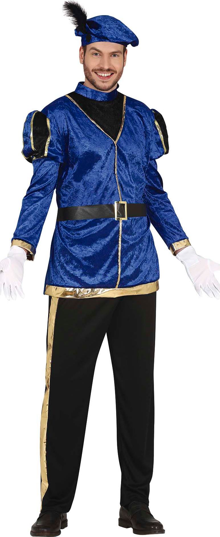 Pietenkostuum blauw goud heren