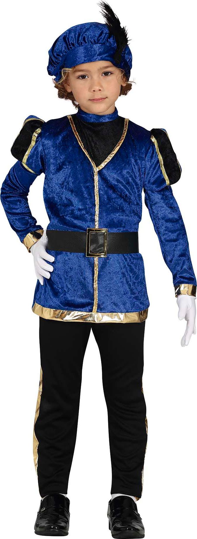 Pietenkostuum kind blauw goud